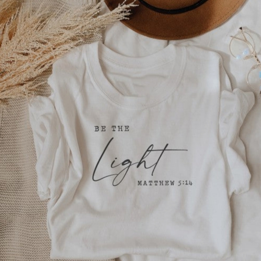 Be The Light  Graphic Tee-White
